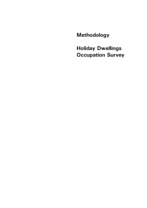 Methodology Holiday Dwellings Occupation Survey