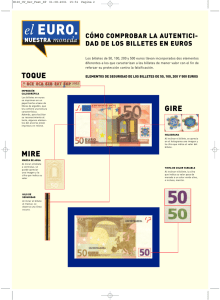 Información general. Euro. Elementos de seguridad de los billetes