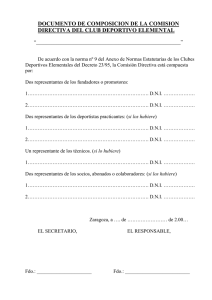 documento de composicion de la comision directiva del club