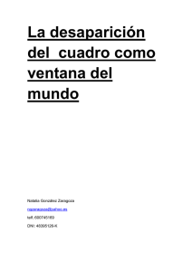 La desaparición del cuadro como ventana del mundo