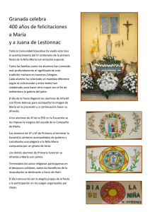 Granada celebra 400 años de felicitaciones a María y a Juana de