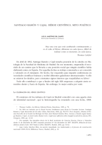 Santiago Ramón y Cajal. Héroe científico, mito político