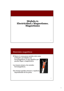 Módulo 6: Electricidad y Magnetismo. Magnetismo