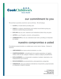 our commitment to you nuestro compromiso a usted