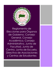 Reglamento de Elecciones para Órganos de Gobierno, Consejo