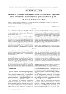 Análisis de caracteres relacionados con el color de la raíz