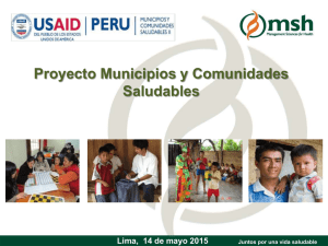 Proyecto Municipios y Comunidades Saludables
