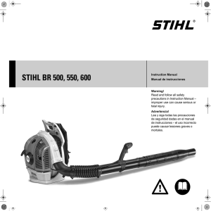STIHL BR 500/550/600 Backpack Blower Instruction Manual | STIHL