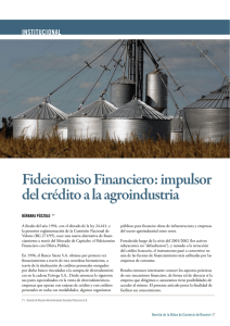 Fideicomiso Financiero: impulsor del crédito a la agroindustria