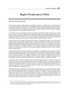 Reglas Fiscales para el Perú - Banco Central de Reserva del Perú