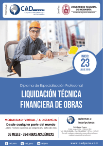 LIQUIDACIÓN TÉCNICA FINANCIERA DE OBRAS