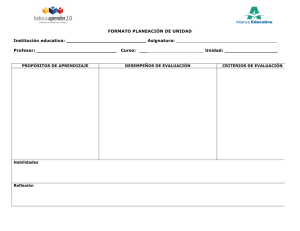 Formato Planeación de Unidad