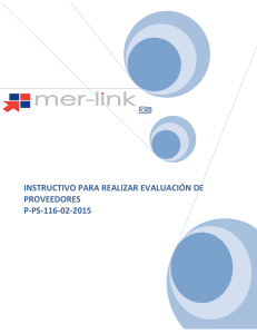 p-ps-116-02-2015 evaluación de proveedores - Mer-Link