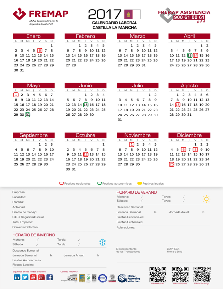 Descargar Calendario Laboral De Castilla Y La Mancha