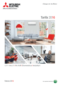 Tarifa 2016 - Mitsubishi Electric