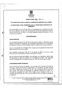 RESOLUCIÓN Noa. .S 3 6 A a - Secretaría Distrital de Ambiente