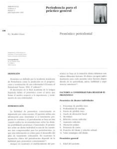 Periodoncia para el práctico general. Pronóstico Periodontal.