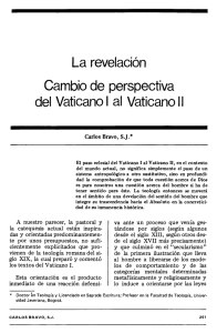 La revelación Cambio de perspectiva del Vaticano I al Vaticano II