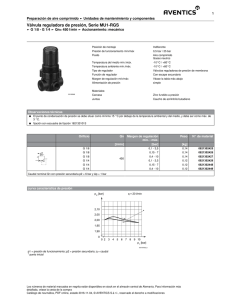 Válvula reguladora de presión, Serie MU1-RGS