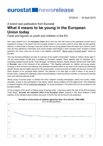 What it means to be young in the European Union today