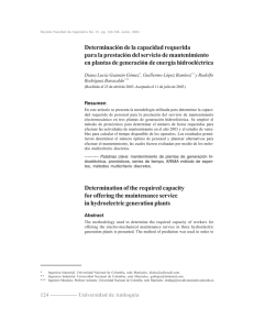 Determinación de la capacidad requerida para la prestación del