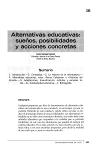 Alternativas educativas: sueños, posibilidades y acciones concretas