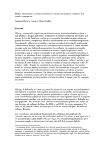 Título: Motivaciones y efectos económicos y fiscales del juego en