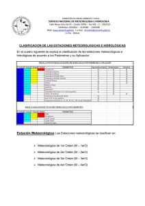 CLASIFICACION DE LAS ESTACIONES METEOROLOGICAS E
