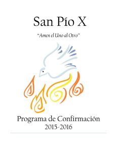 Programa de Confirmación - St. Pius X Catholic Parish