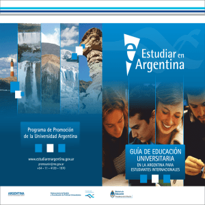 guía de educación universitaria - Estudiar en Argentina