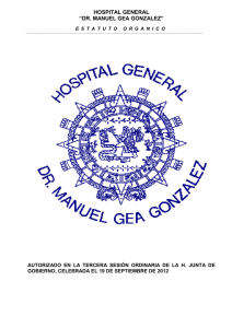 Estatuto Orgánico - Hospital General Dr. Manuel Gea González