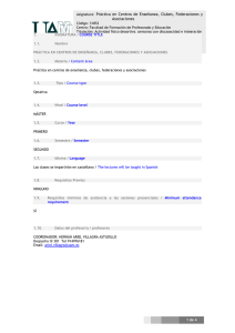 Práctica en Centros de Enseñanza, Clubes, Federaciones y