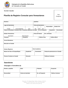 Planilla de Registro Consular - Embajada de la Republica