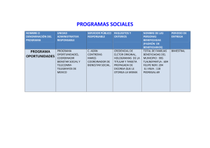 OCA 6- PROGRAMAS SOCIALES