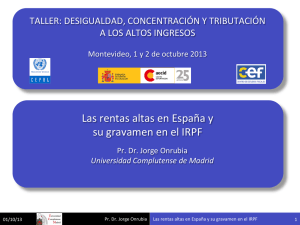 Las rentas altas en España y su gravamen en el IRPF