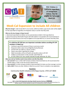 Medi-Cal Expansion to include All children