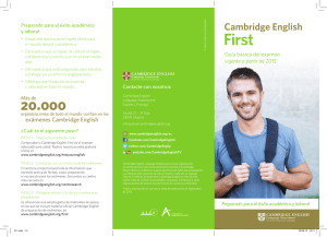 Guía Básica del examen Cambridge English: First