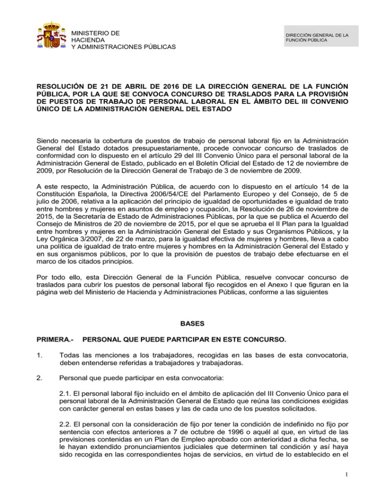 Resolucion De La Dirección General De La Funcion Publica De 21 De 3526