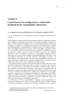 La provincia en la configuración y ordenación territorial de las