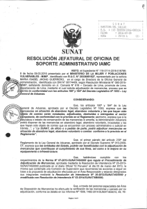 Resolución Jefatural de Oficina de Soporte Administrativo de