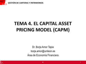 TEMA 4 – Capital Asset Pricing Model (CAPM)