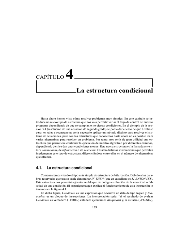 La estructura condicional