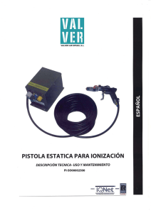 PISTOLA ESTATICA PARA IONIZACION