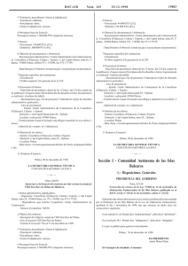 Sección I - Comunidad Autónoma de las Islas Baleares