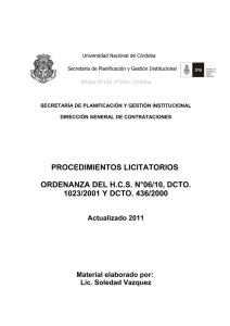 INSTRUCTIVO DE PROCEDIMIENTOS LICITATORIOS 2011