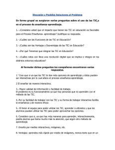 Discusión y Posibles Soluciones al Problema En forma grupal se