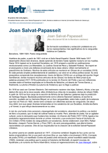 Joan Salvat-Papasseit en lletrA, la literatura catalana en internet