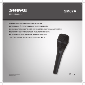 Shure SM87A Microphones User Guide