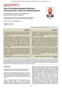 vena cava superior izquierda persistente con ausencia de la vena