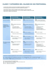 Page 1 CLASES Y CATEG0RÍAS DEL CALZADO DE USO